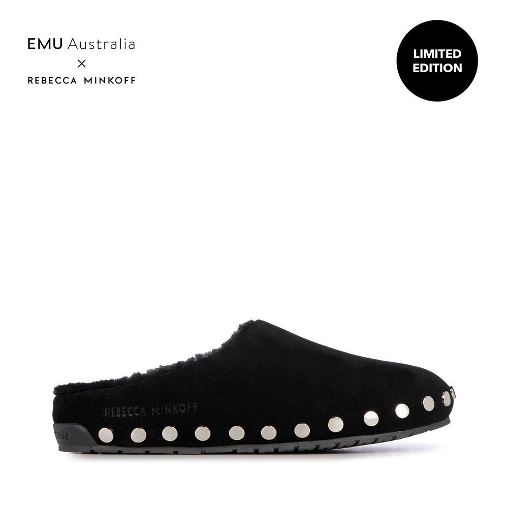 Black Emu Monch Stud Women's Slippers Canada 1584-LHIGF