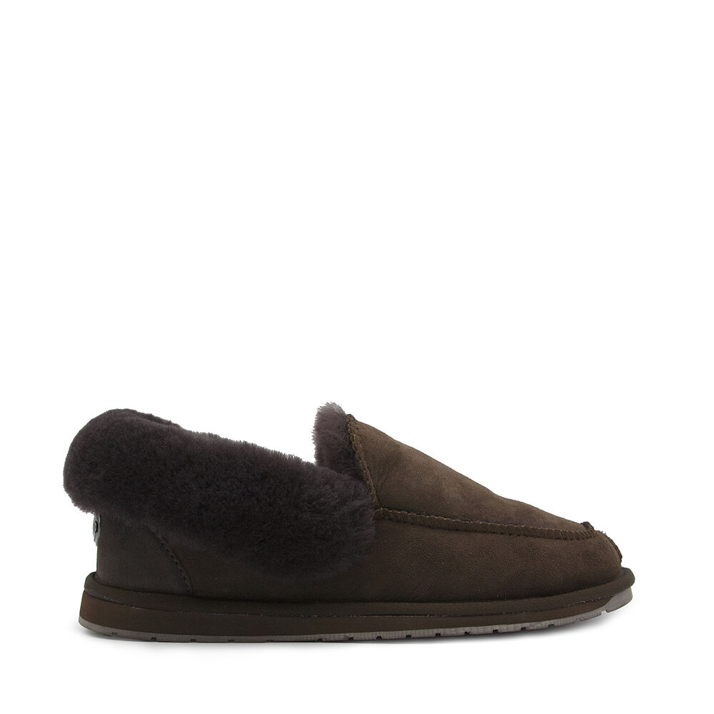 Chocolate Emu Platinum Murray Men's Slippers Canada 4561-FIACO