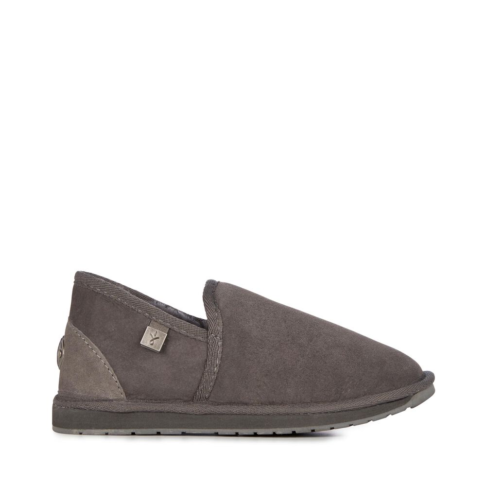 Deep Grey Emu Platinum Ashford Men's Slippers Canada 7516-KESGR