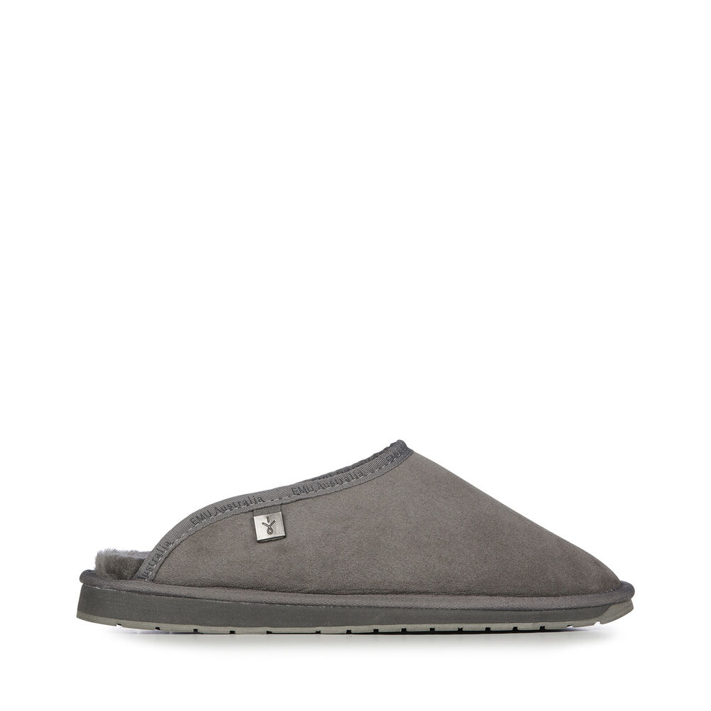 Deep Grey Emu Platinum Esperence Men's Slippers Canada 4072-VOBHW