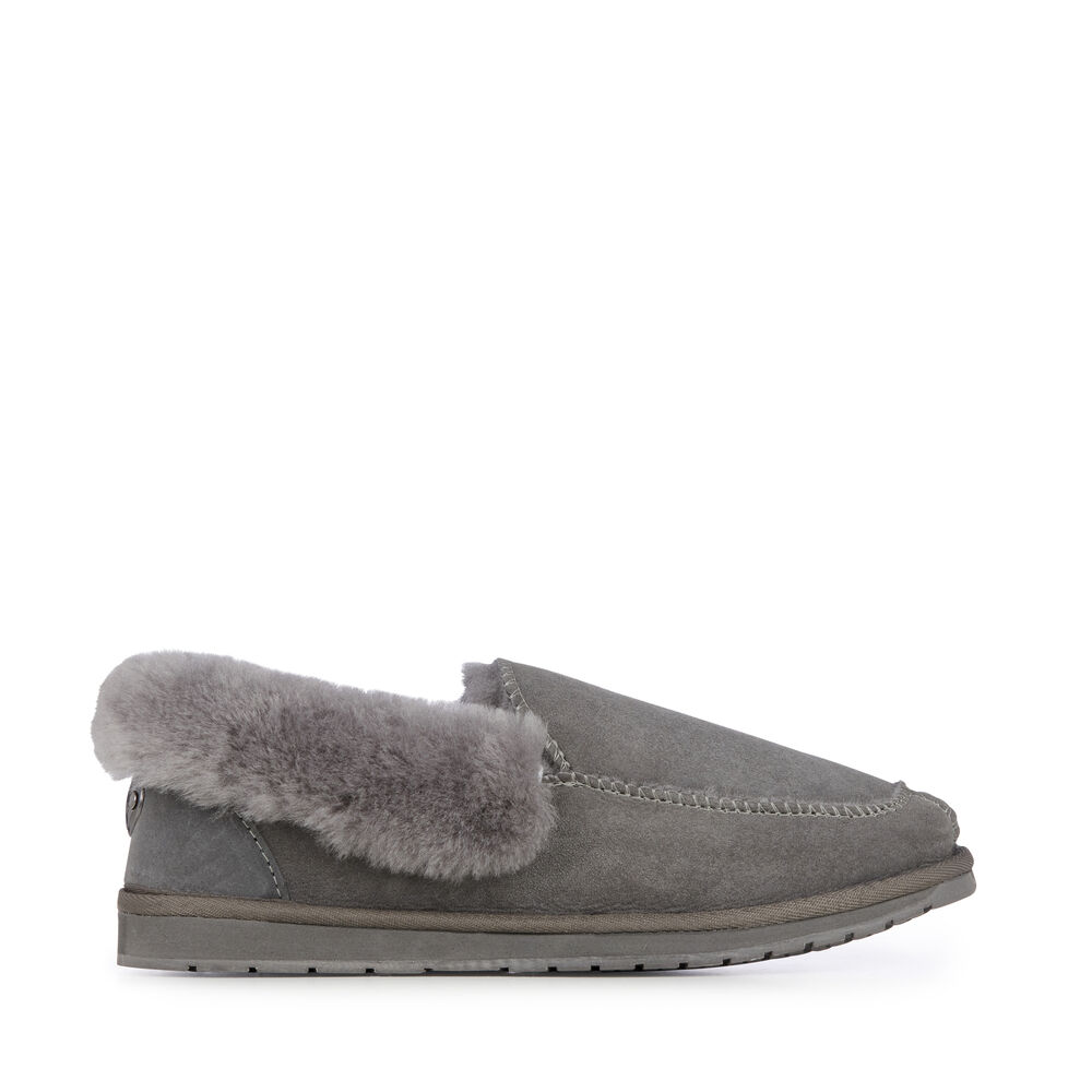 Deep Grey Emu Platinum Murray Men's Slippers Canada 2506-XNHVP