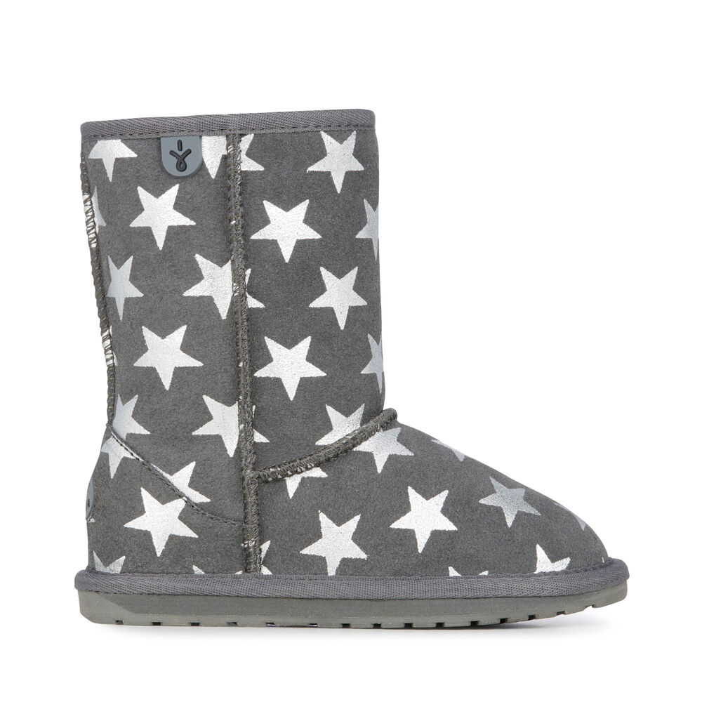 Deep Grey Emu Starry Night Kids' Boots Canada 8375-BPJZW