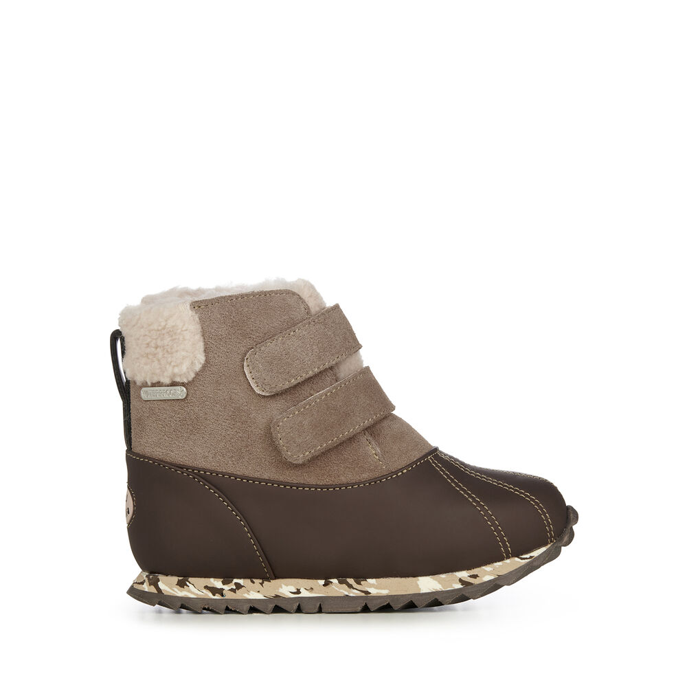 Khaki Emu Lockyer Kids' Boots Canada 0241-OWFBS