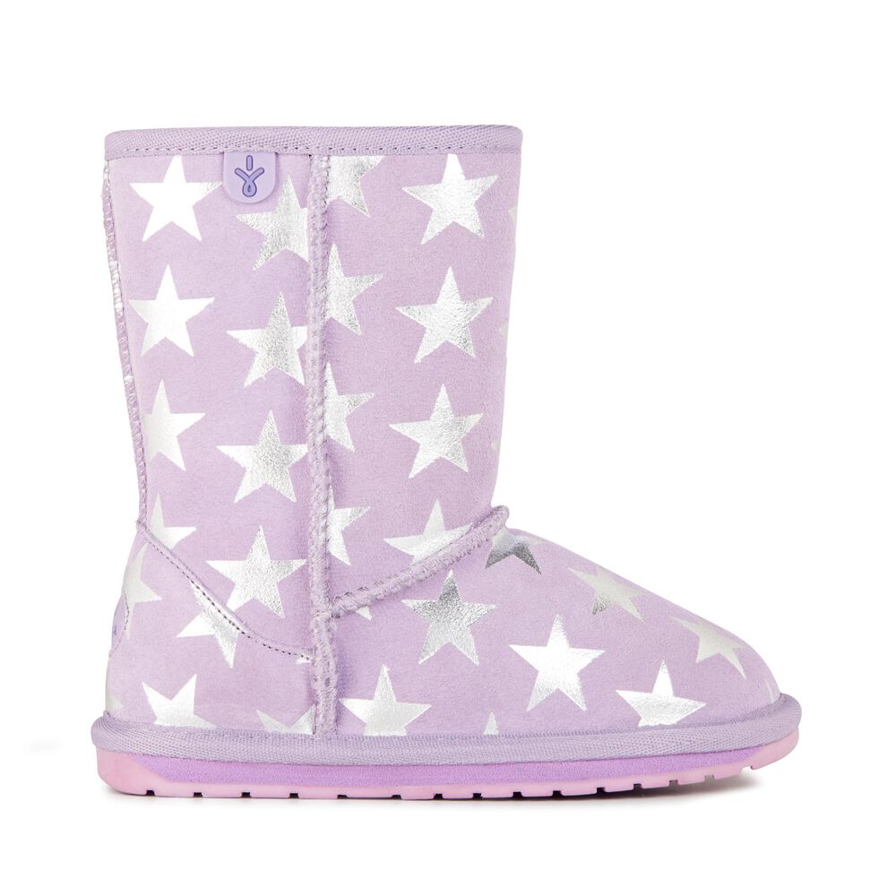 Lavender Emu Starry Night Kids' Boots Canada 2051-NQIUC