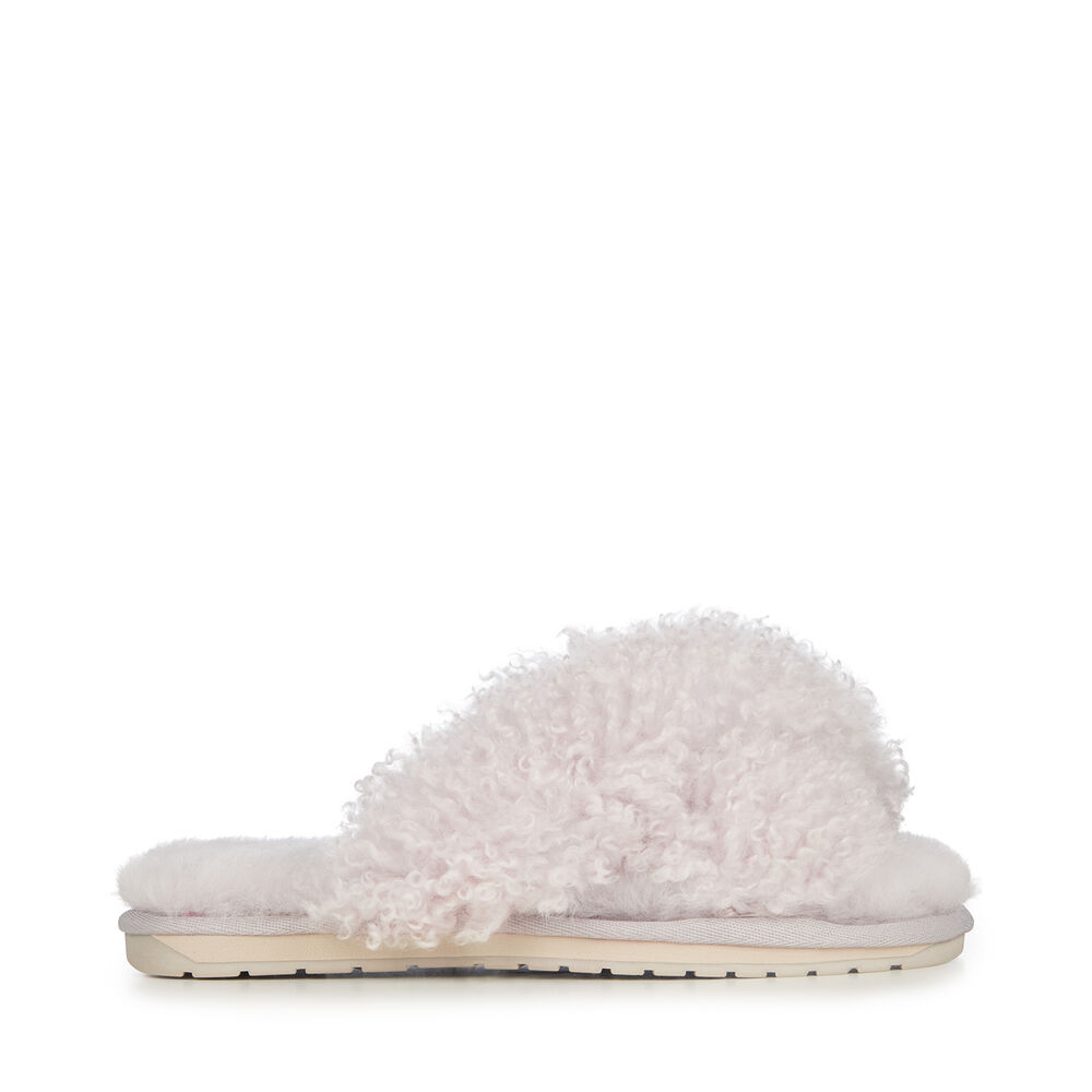 Light Grey Emu Mayberry Curly Women's Slippers Canada 9862-IWCTV