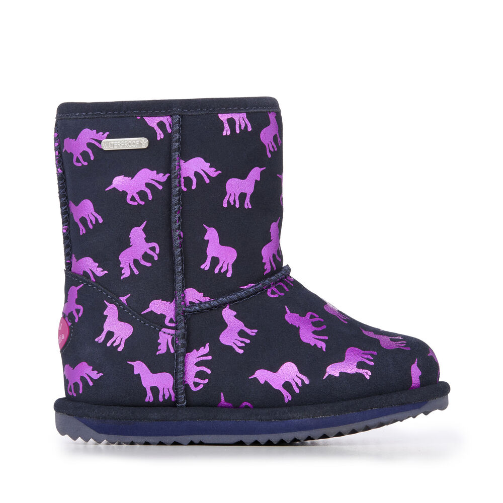 Navy Emu Rainbow Unicorn Brumby Kids' Boots Canada 9820-YNOXE