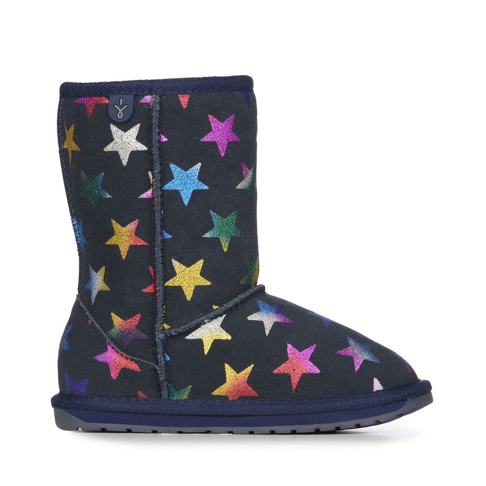 Navy Emu Starry Night Kids' Boots Canada 7604-OWUPM