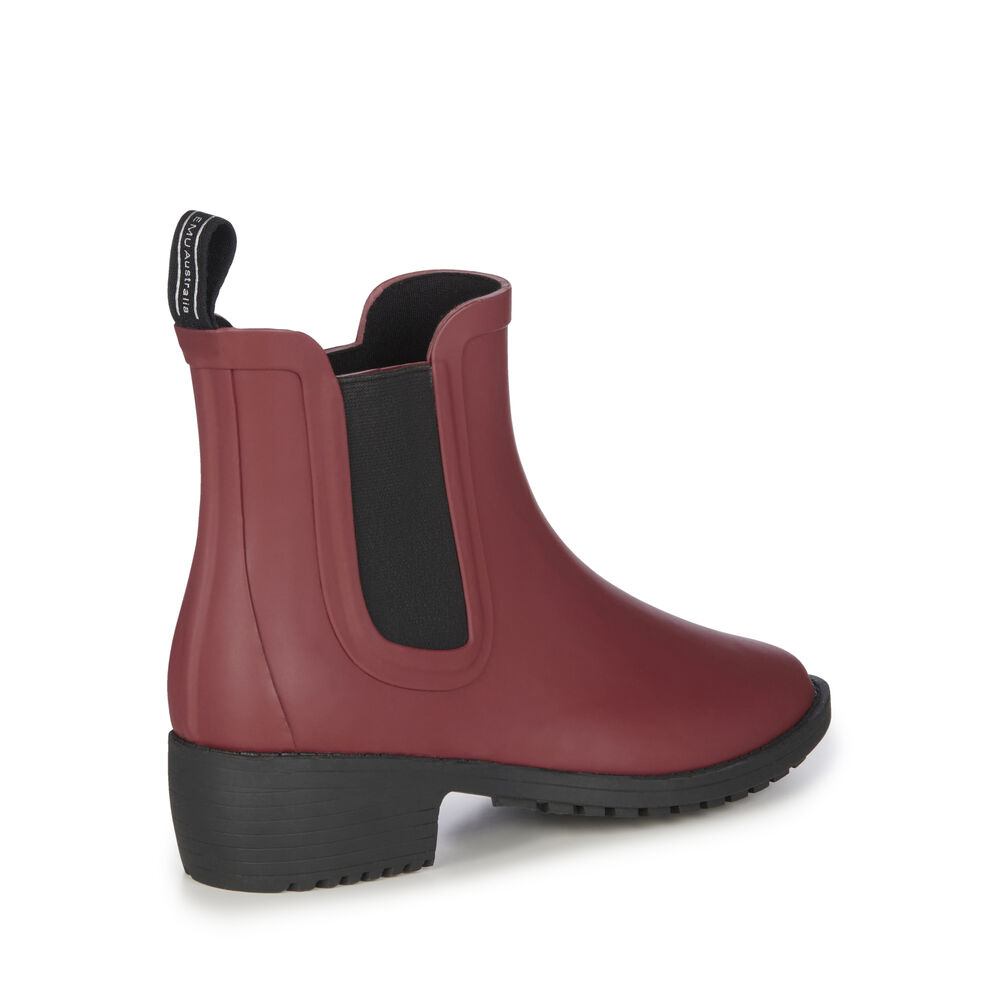 Burgundy Emu Grayson Women's Rain Boots Canada 2039-GDLQF