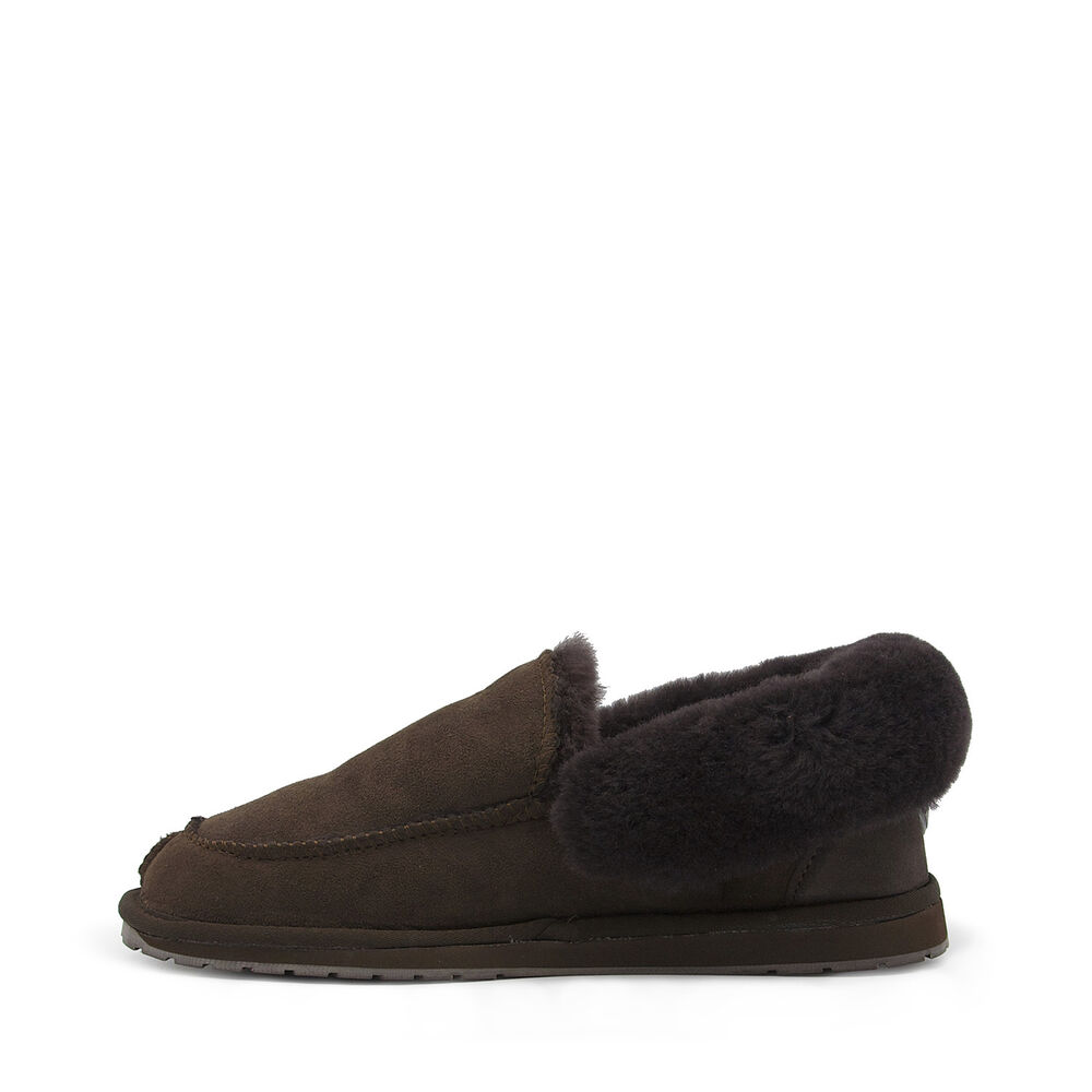 Chocolate Emu Platinum Murray Men's Slippers Canada 4561-FIACO