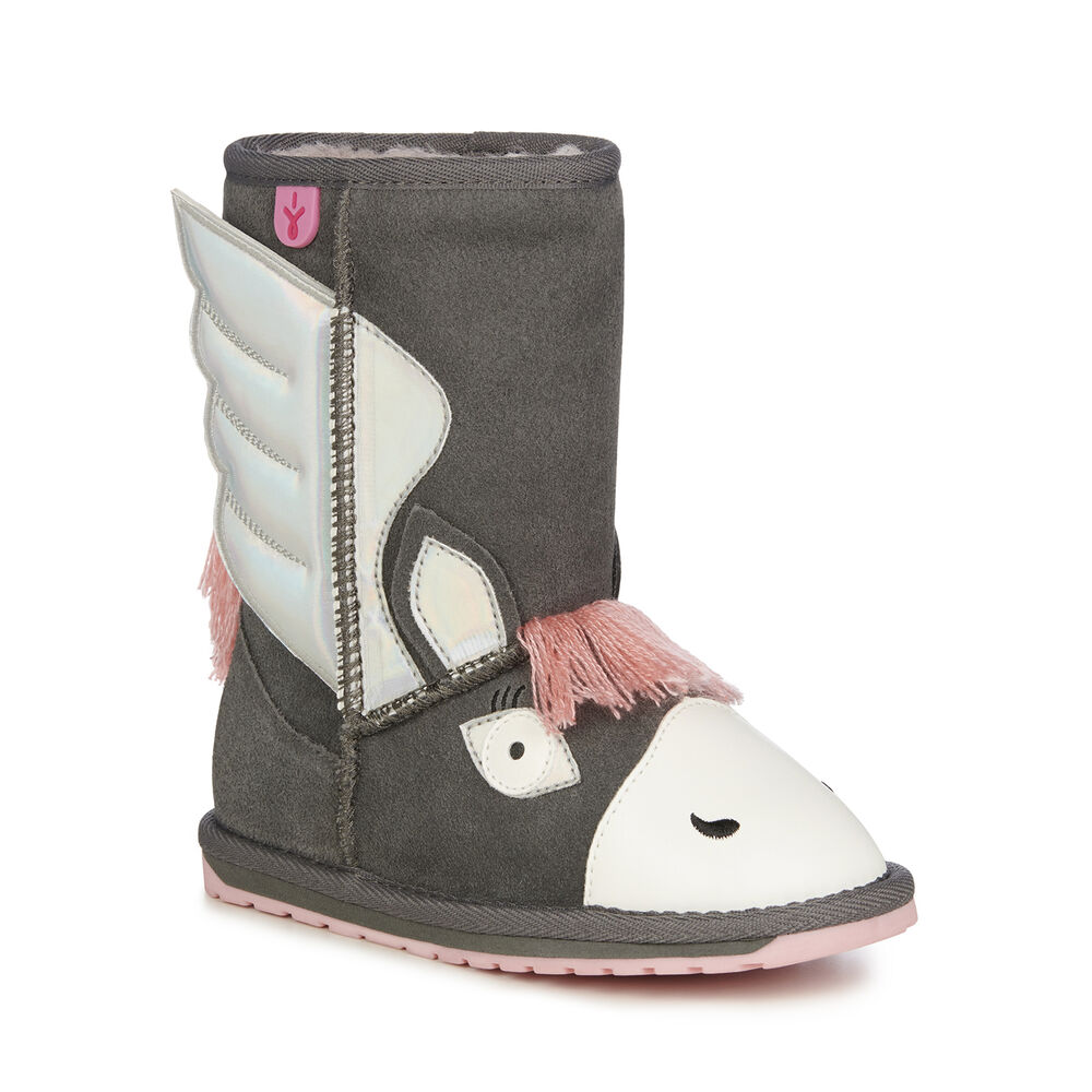 Deep Grey Emu Pegasus Kids' Boots Canada 1356-TUHLR