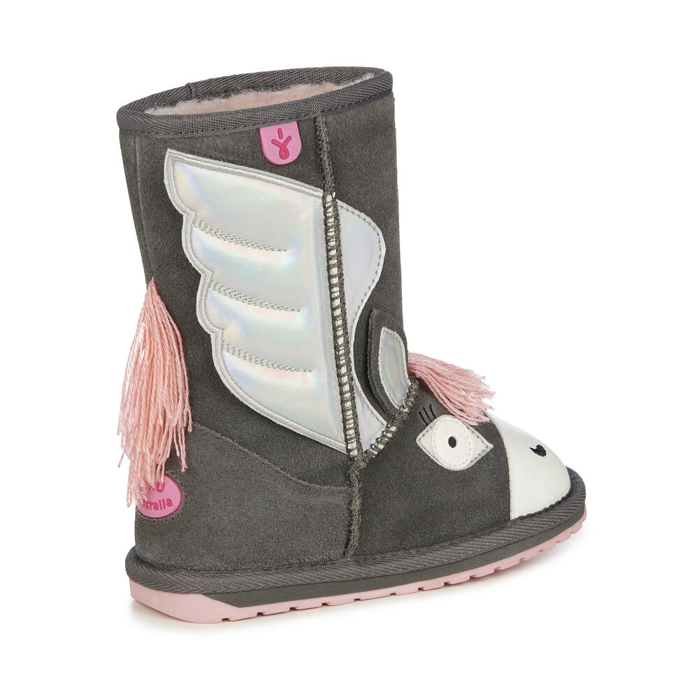 Deep Grey Emu Pegasus Kids' Boots Canada 1356-TUHLR