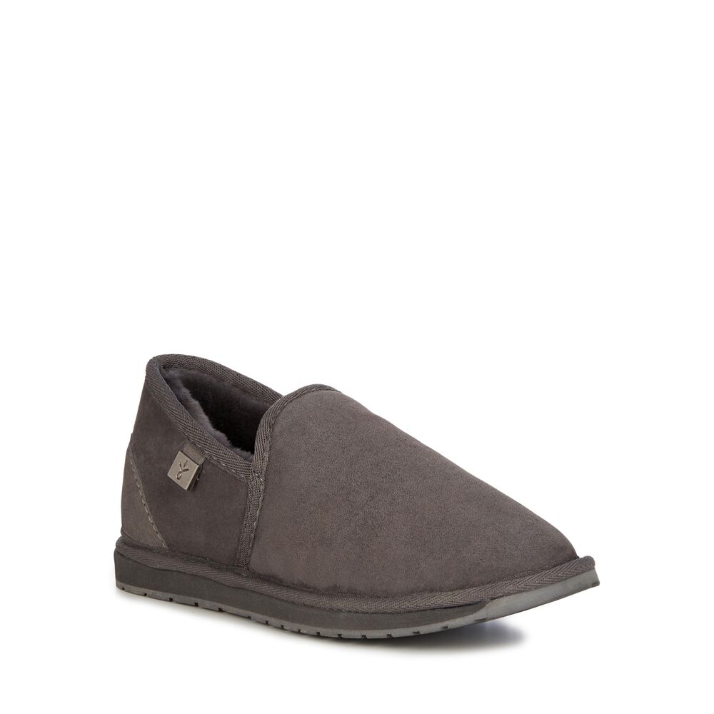 Deep Grey Emu Platinum Ashford Men's Slippers Canada 7516-KESGR