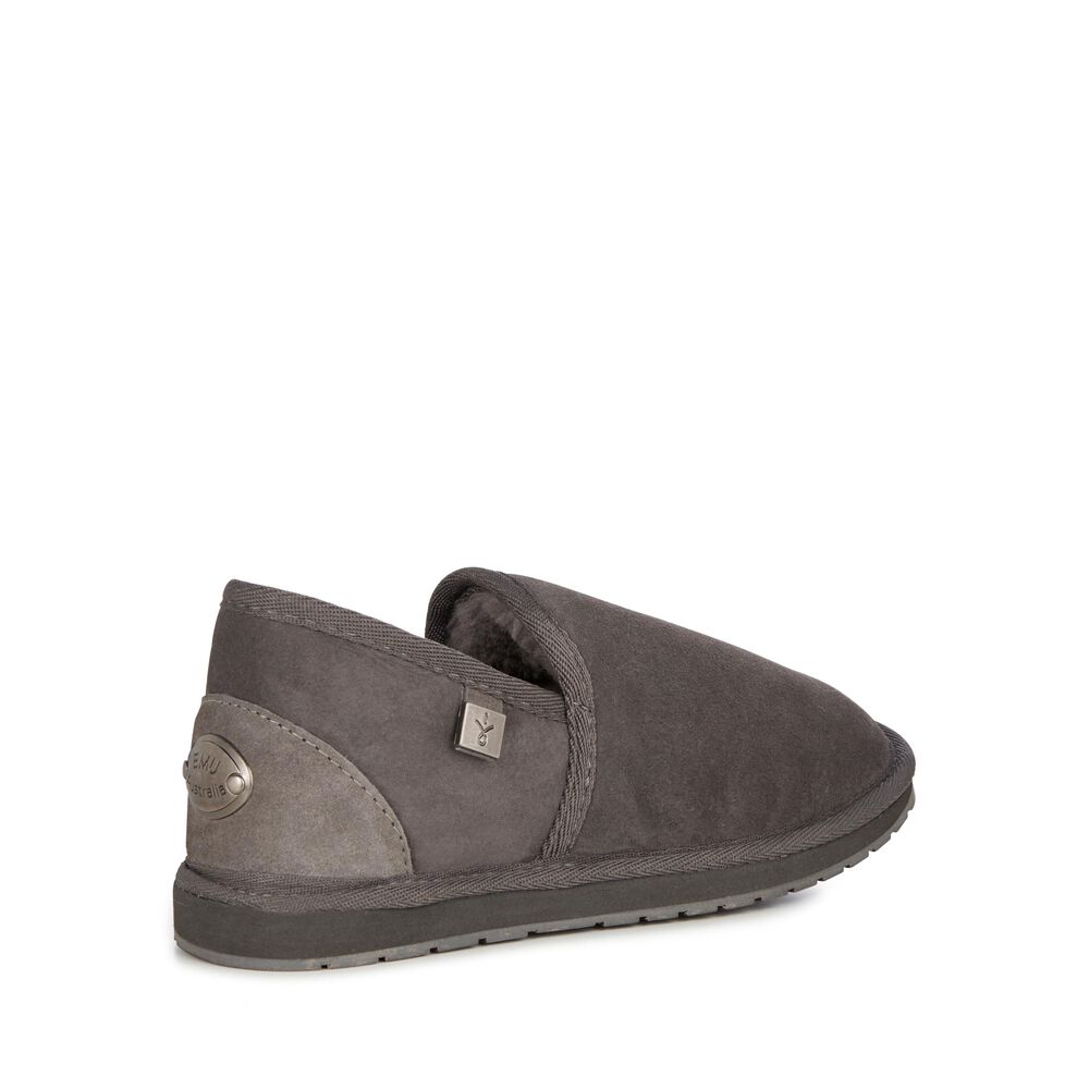 Deep Grey Emu Platinum Ashford Men's Slippers Canada 7516-KESGR