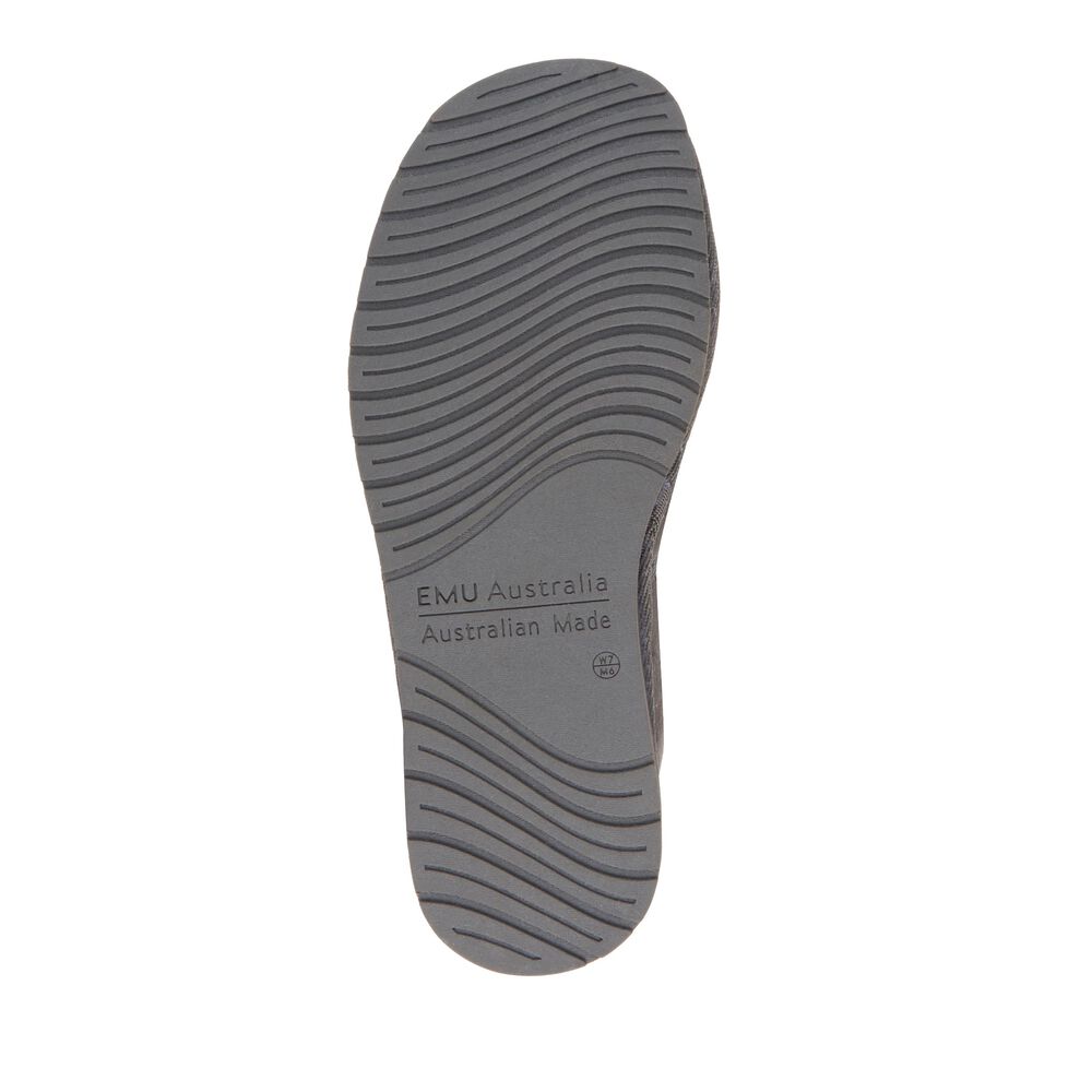 Deep Grey Emu Platinum Ashford Men's Slippers Canada 7516-KESGR