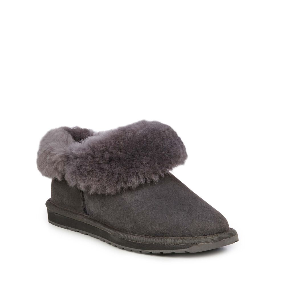 Deep Grey Emu Platinum Mintaro Women's Slippers Canada 0568-DQFWX