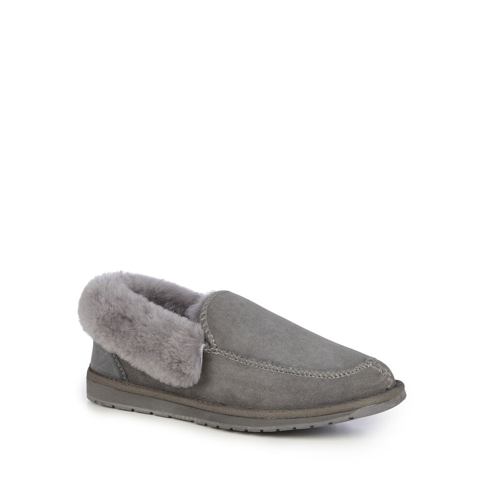 Deep Grey Emu Platinum Murray Men's Slippers Canada 2506-XNHVP