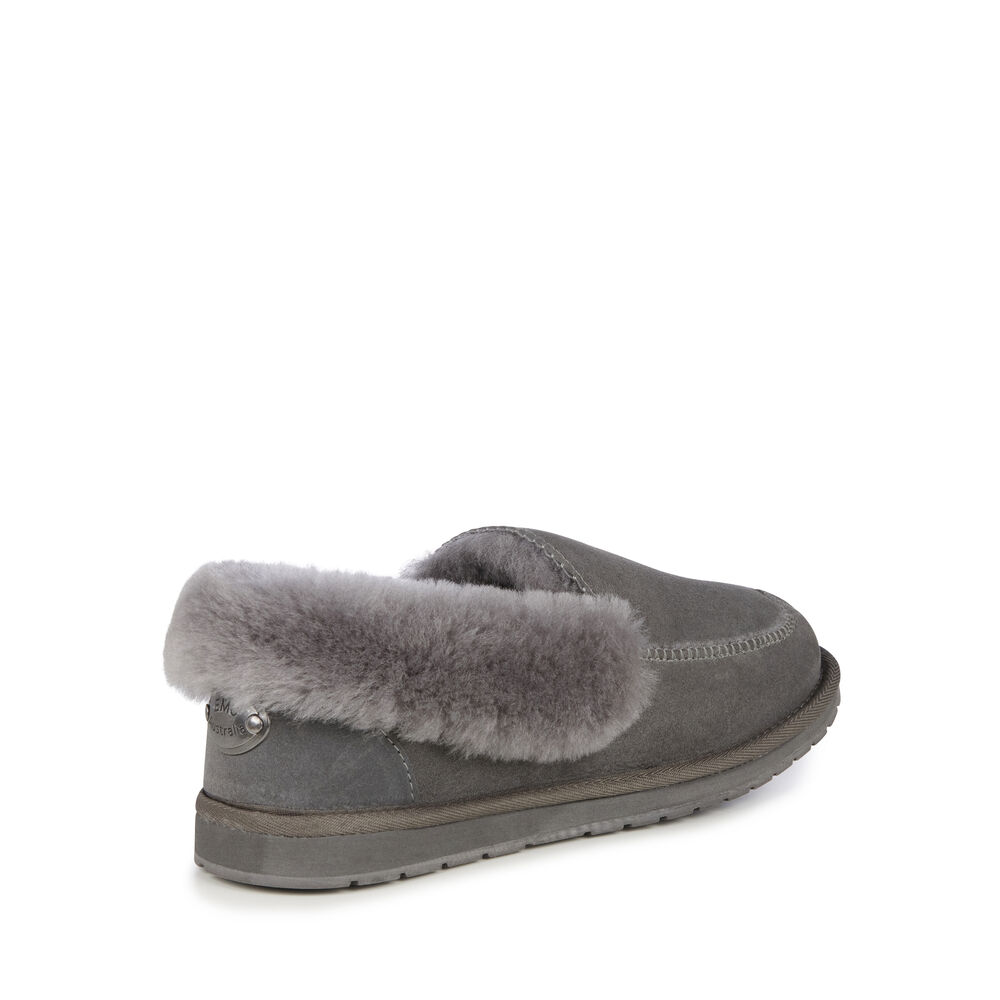 Deep Grey Emu Platinum Murray Men's Slippers Canada 2506-XNHVP