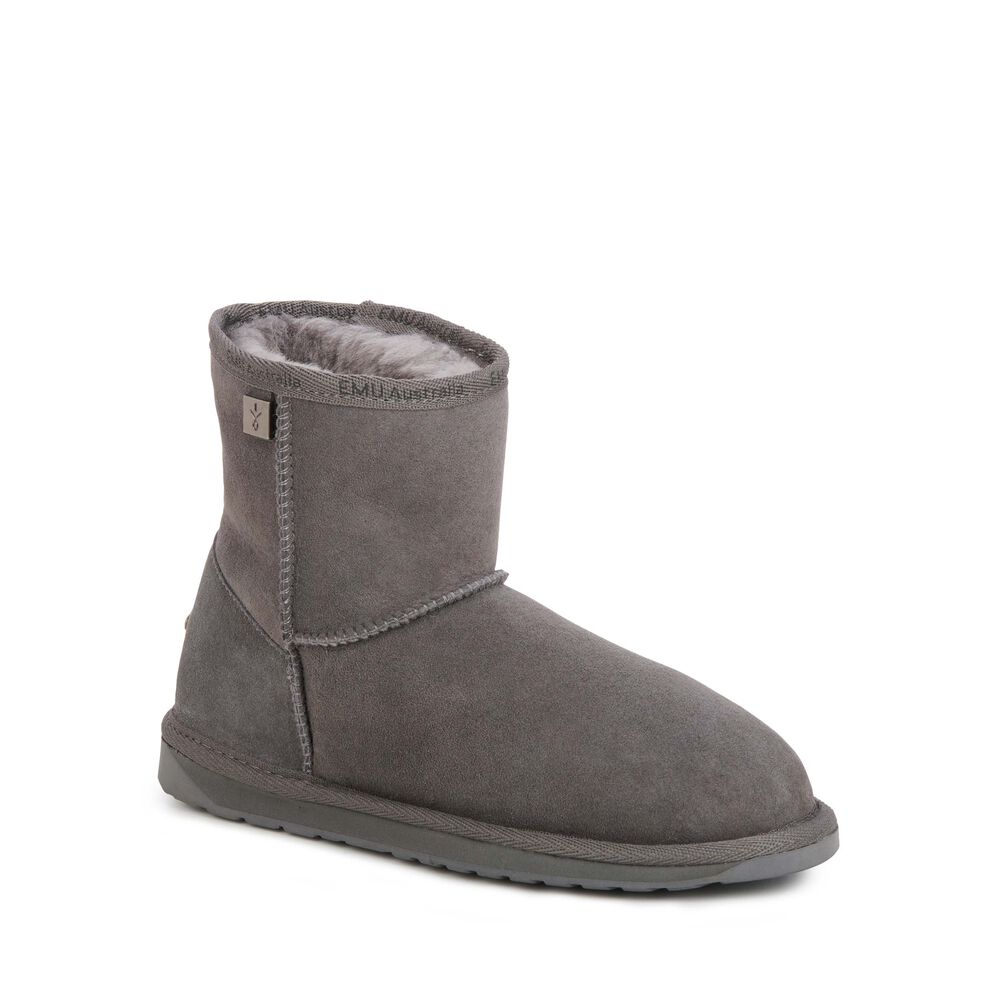 Deep Grey Emu Platinum Stinger Slim Mini Women's Boots Canada 0186-GJLFZ