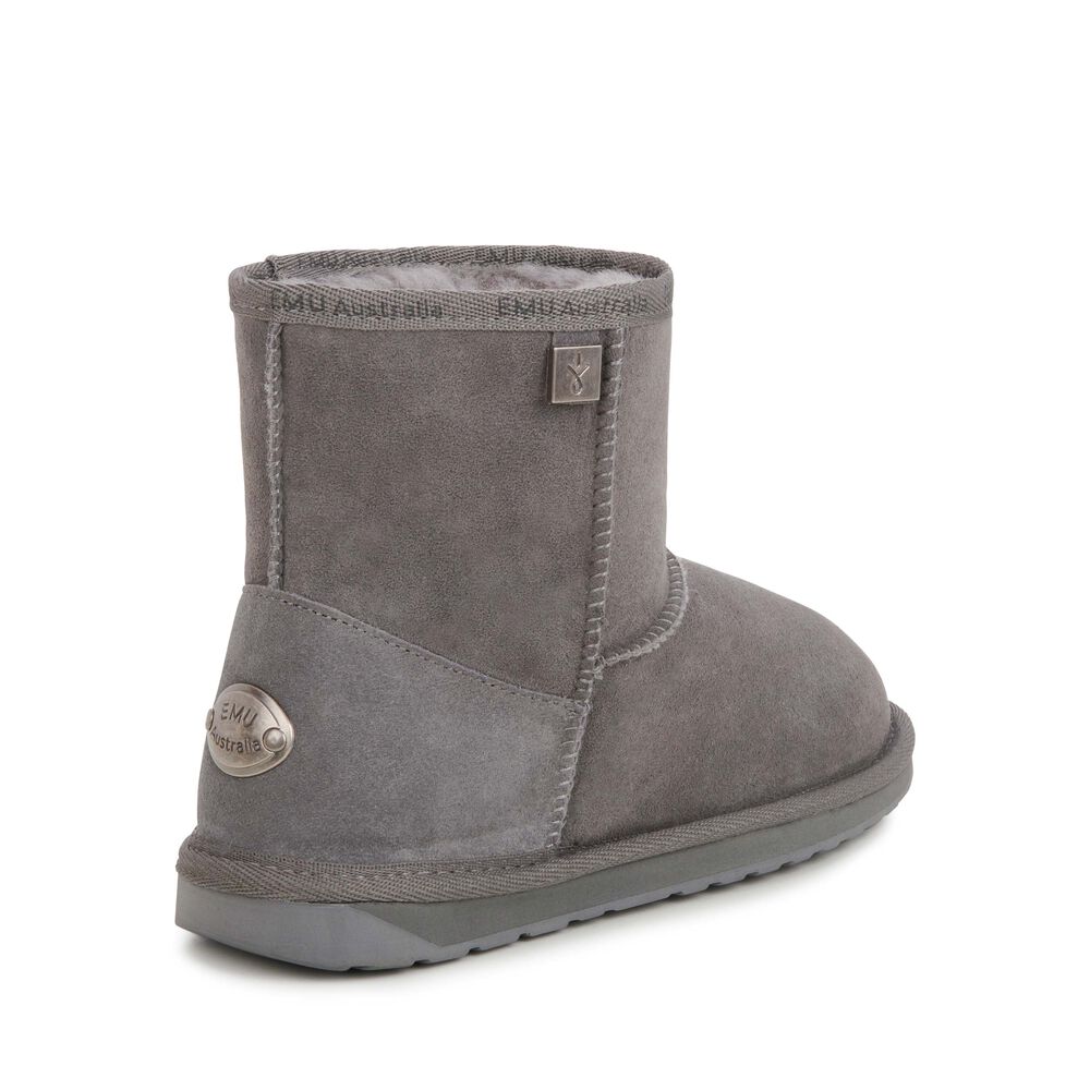 Deep Grey Emu Platinum Stinger Slim Mini Women's Boots Canada 0186-GJLFZ