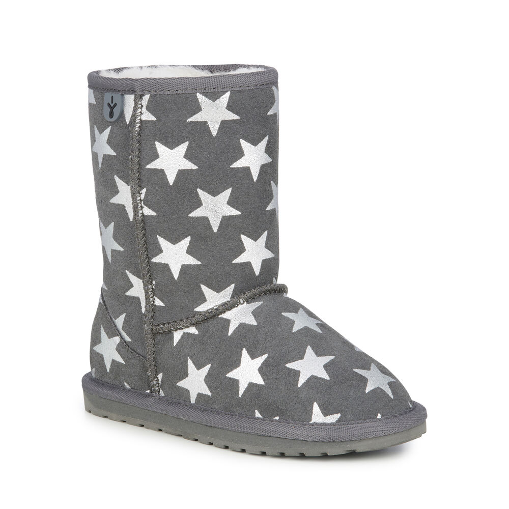 Deep Grey Emu Starry Night Kids' Boots Canada 8375-BPJZW