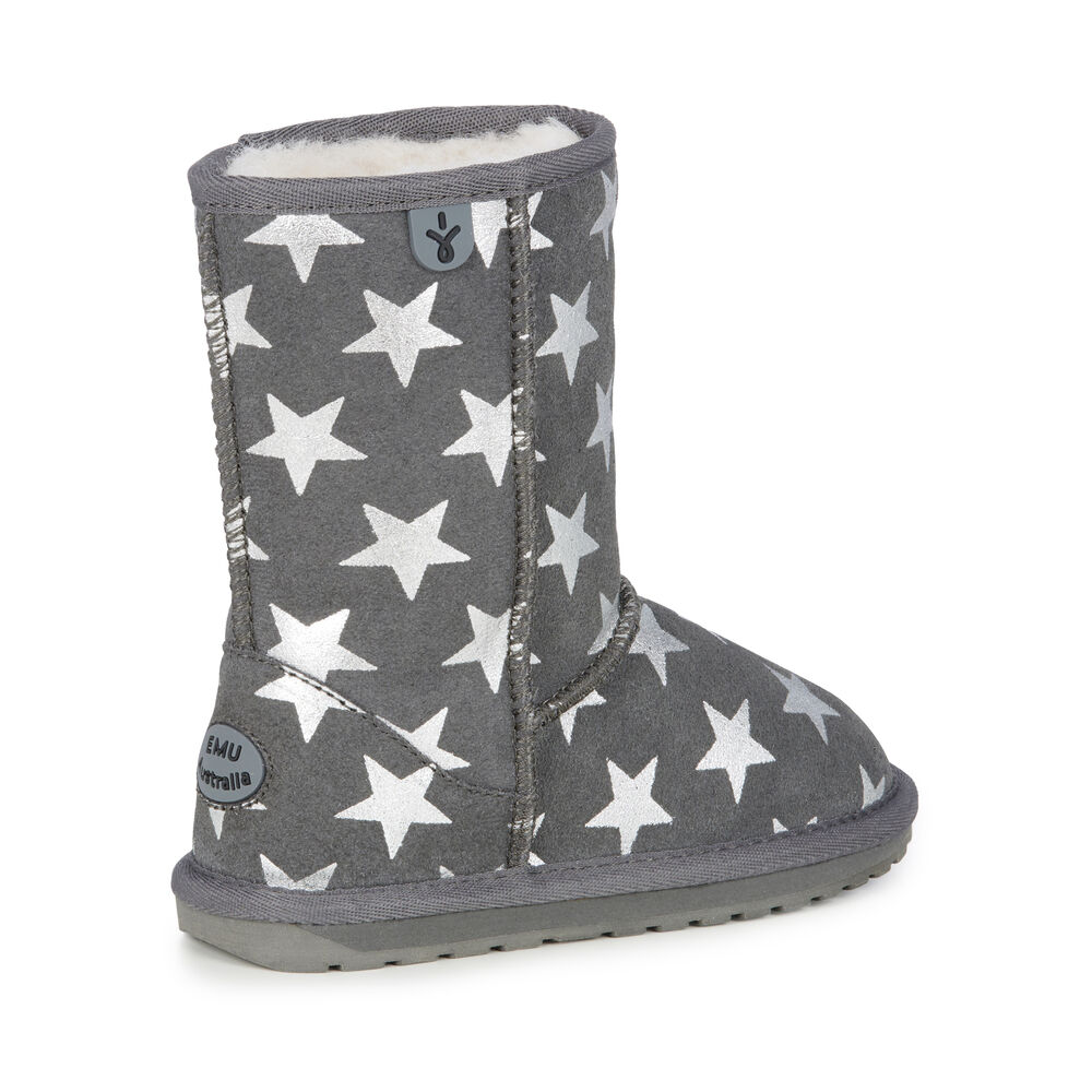 Deep Grey Emu Starry Night Kids' Boots Canada 8375-BPJZW