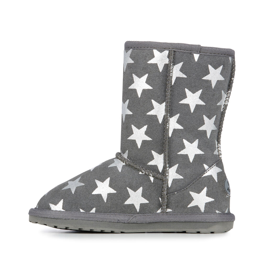 Deep Grey Emu Starry Night Kids' Boots Canada 8375-BPJZW