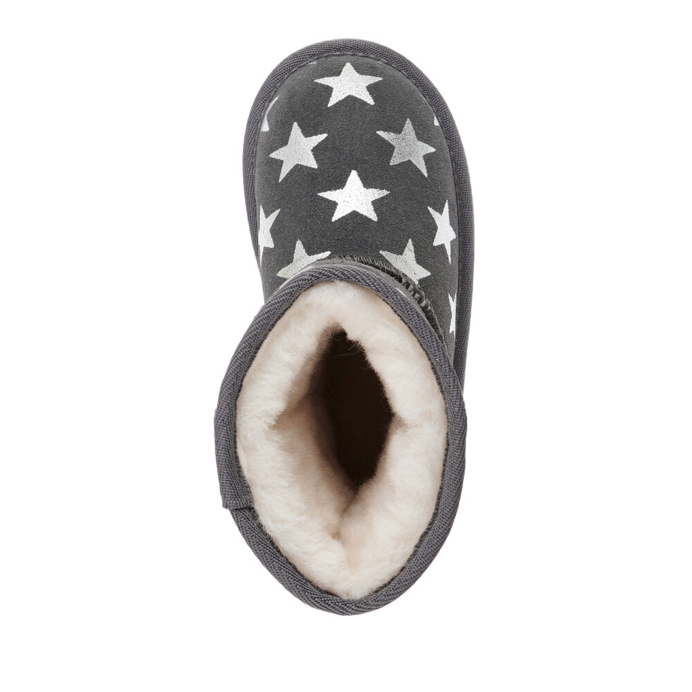 Deep Grey Emu Starry Night Kids' Boots Canada 8375-BPJZW