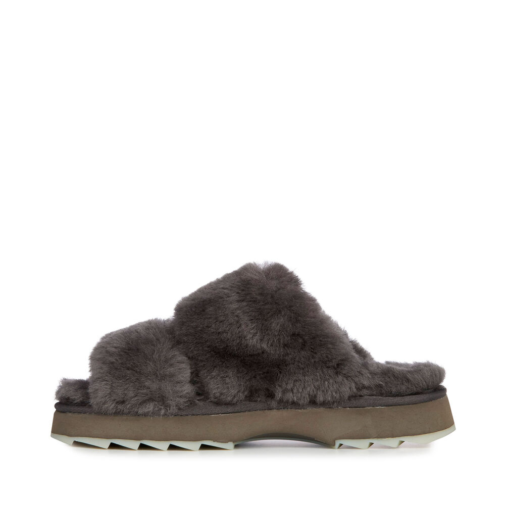 Deep Grey Emu Wobbegong Women's Slippers Canada 7490-SRWLJ