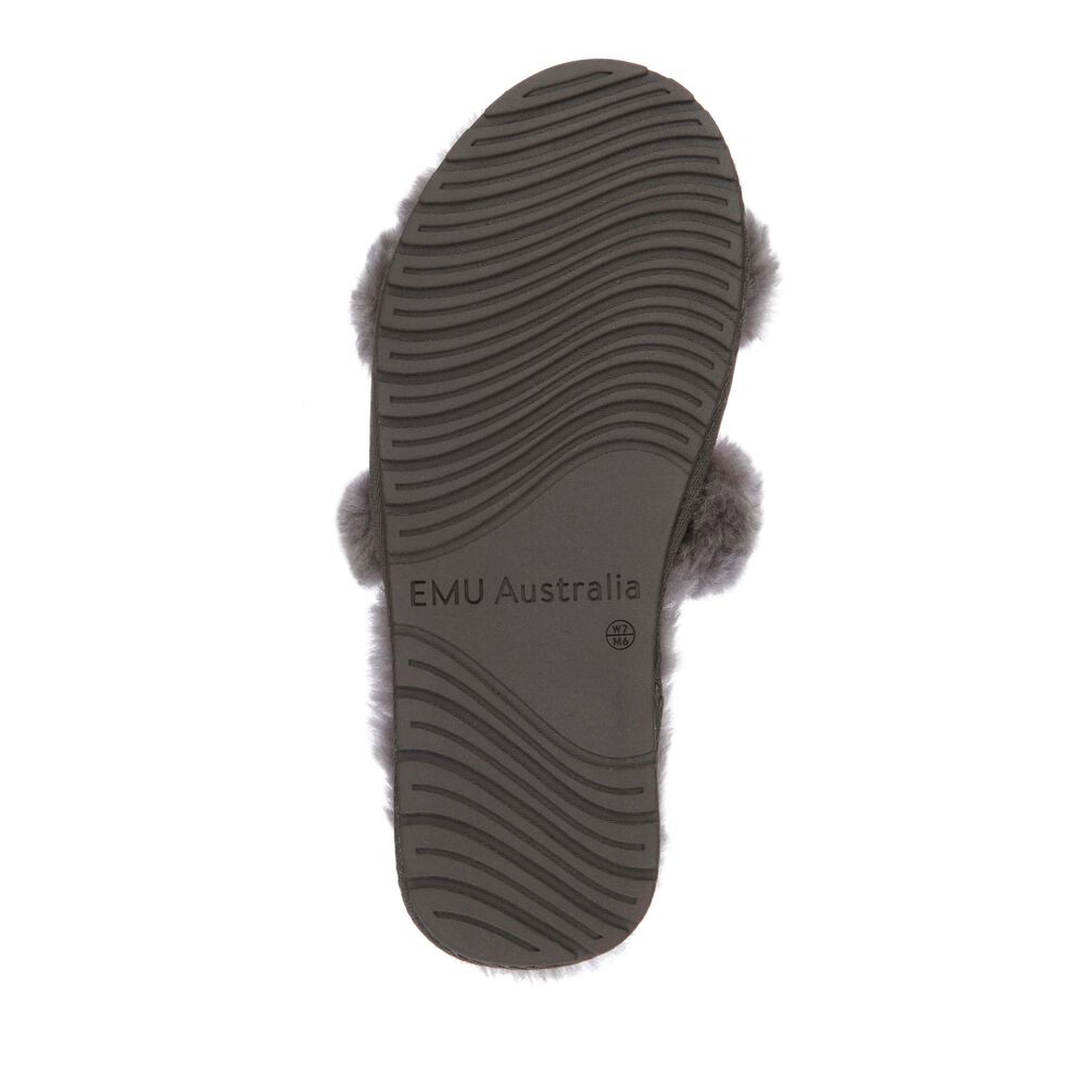 Deep Grey Emu Wrenlette Women's Slippers Canada 7541-YMEZF