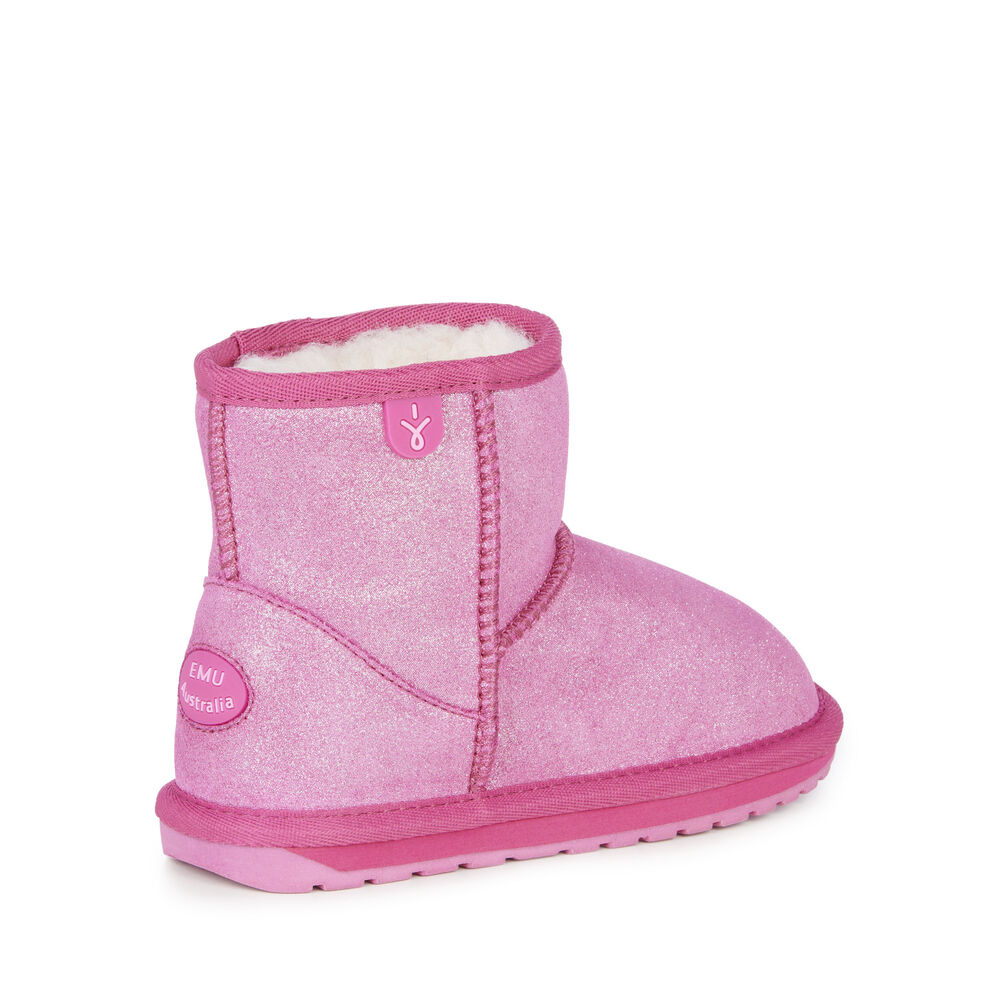 Deep Pink Emu Wallaby Mini Metallic Kids' Boots Canada 1897-IMPQY