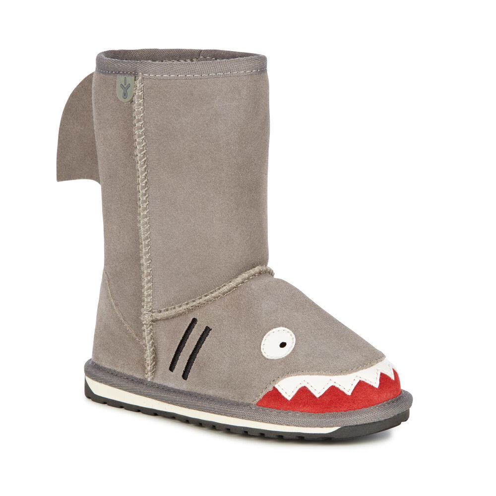 Grey Emu Shark Kids' Boots Canada 0471-YCBUH