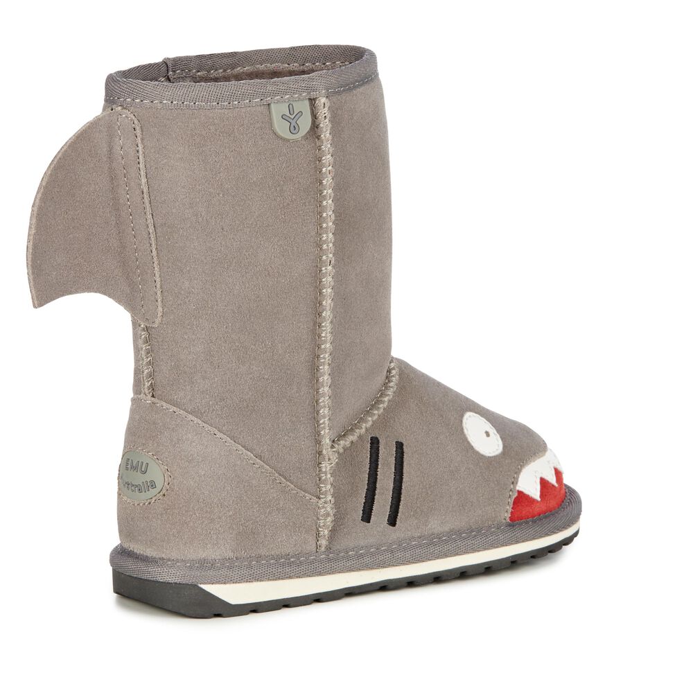 Grey Emu Shark Kids' Boots Canada 0471-YCBUH