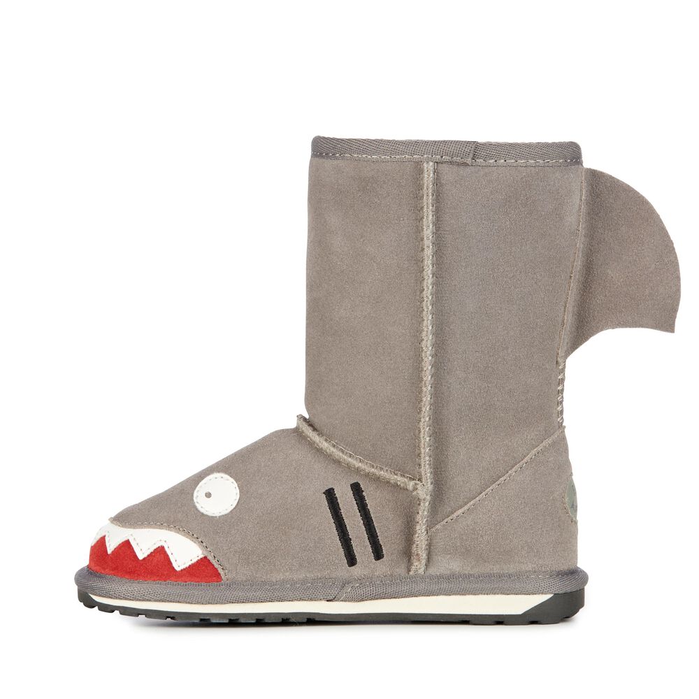 Grey Emu Shark Kids' Boots Canada 0471-YCBUH