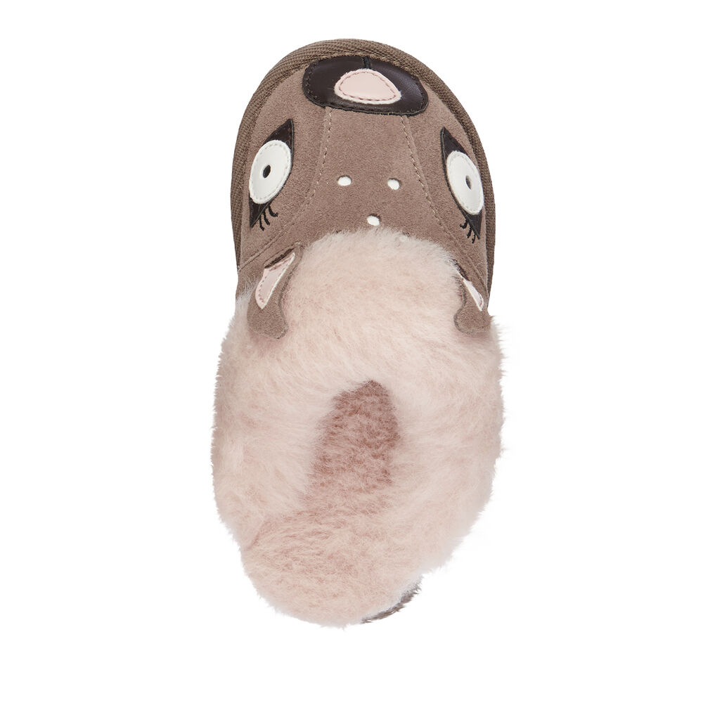 Khaki Emu Doe Kids' Slippers Canada 3207-VGFMN