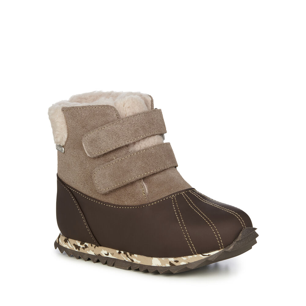 Khaki Emu Lockyer Kids' Boots Canada 0241-OWFBS