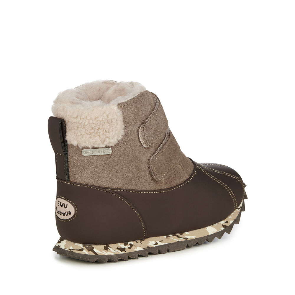 Khaki Emu Lockyer Kids' Boots Canada 0241-OWFBS