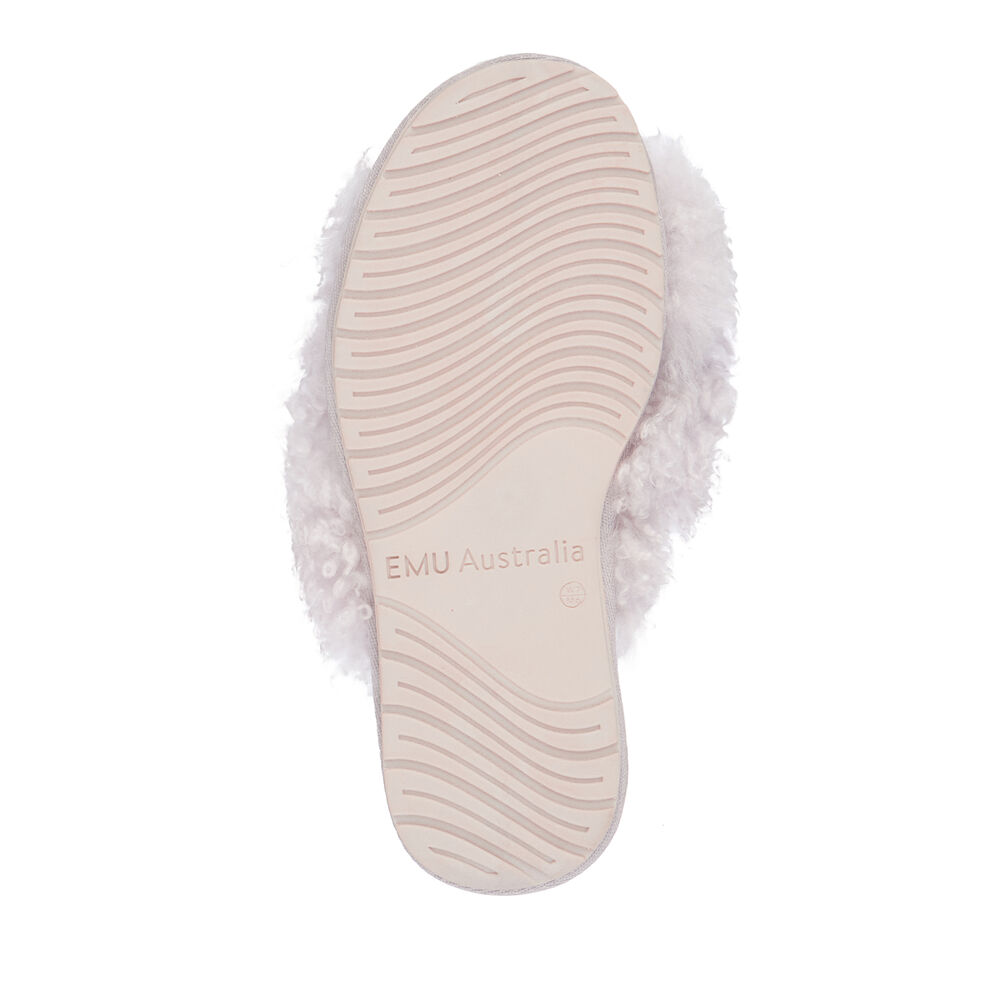 Light Grey Emu Mayberry Curly Women's Slippers Canada 9862-IWCTV