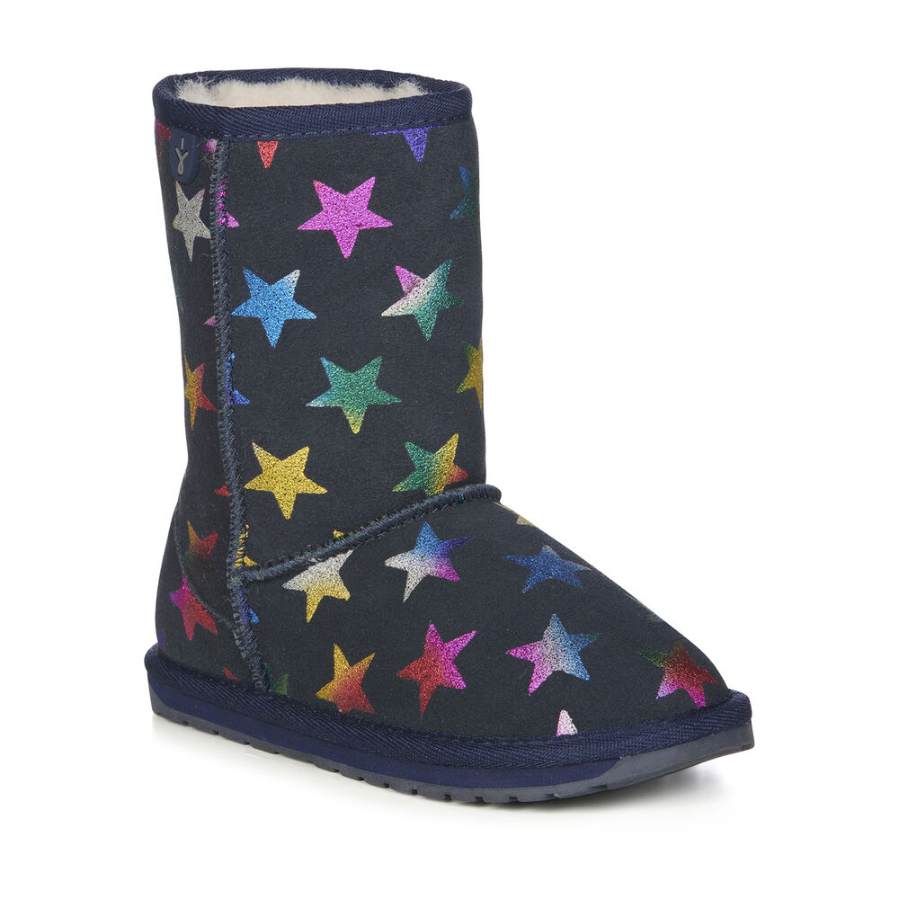 Navy Emu Starry Night Kids' Boots Canada 7604-OWUPM