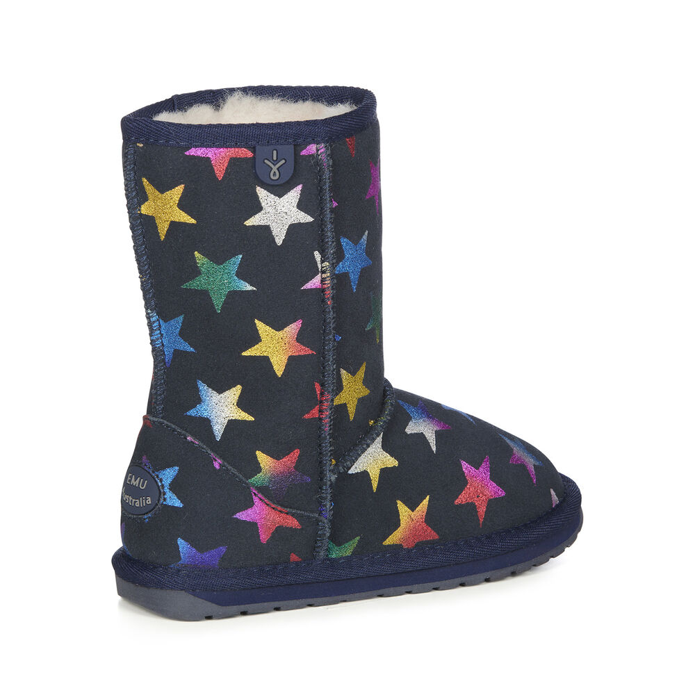 Navy Emu Starry Night Kids' Boots Canada 7604-OWUPM