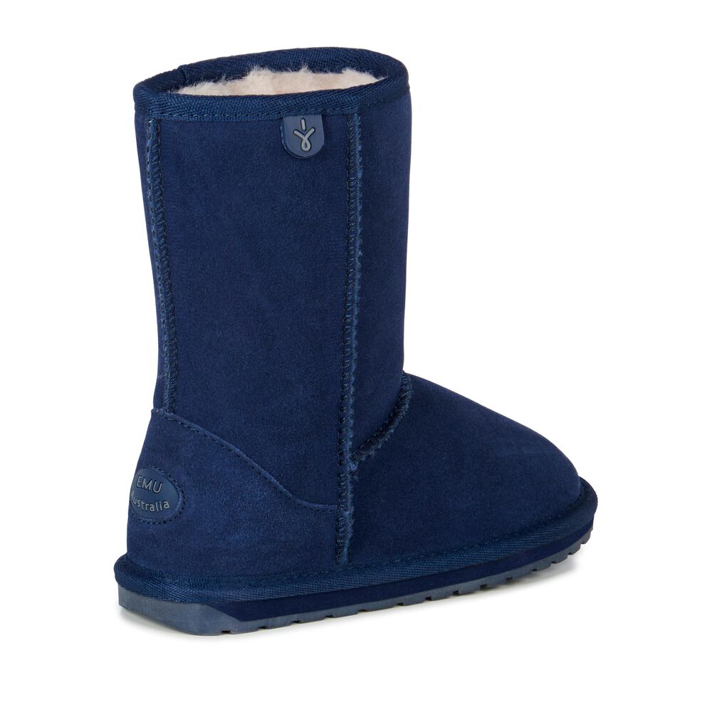 Navy Emu Wallaby Lo Kids' Boots Canada 1052-YZTJW