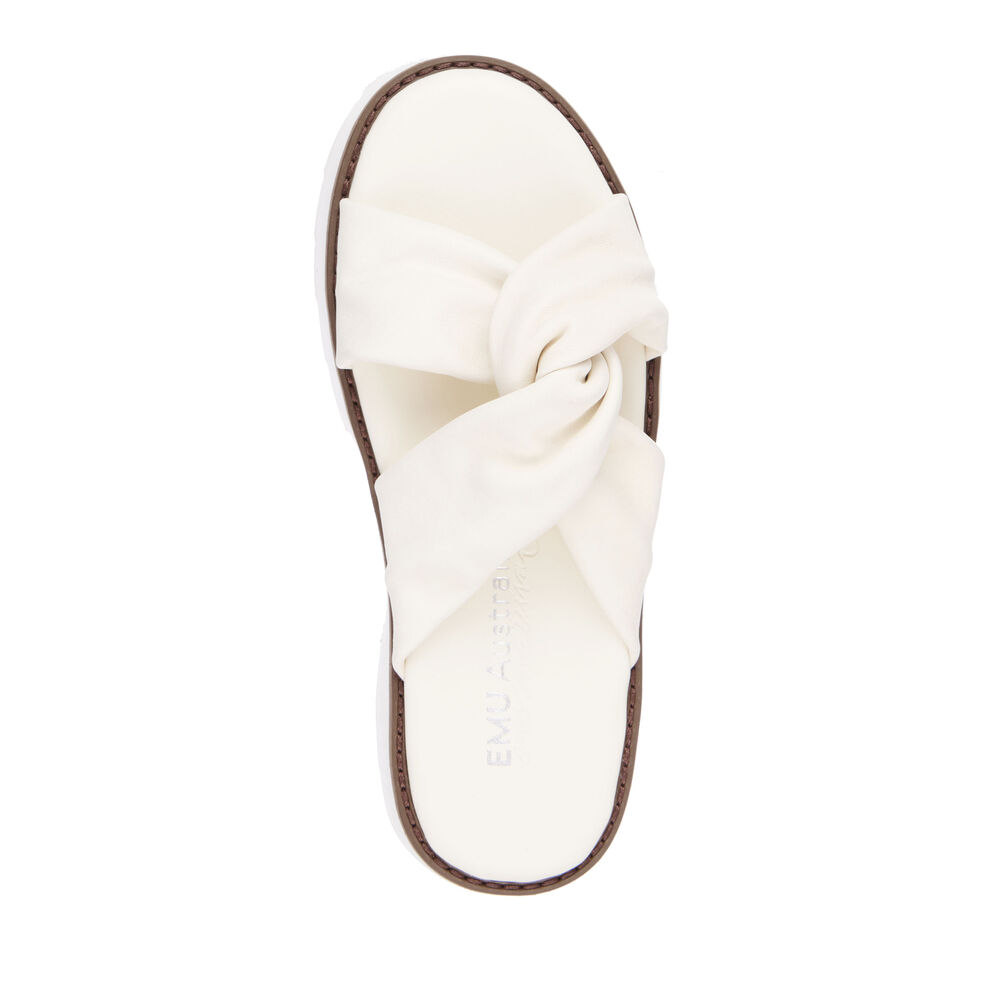 White Emu Silky Women's Slides Canada 0649-GHCZK